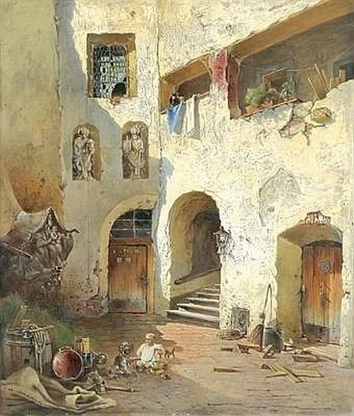 Cortile della casa di Teofrasto Paracelso